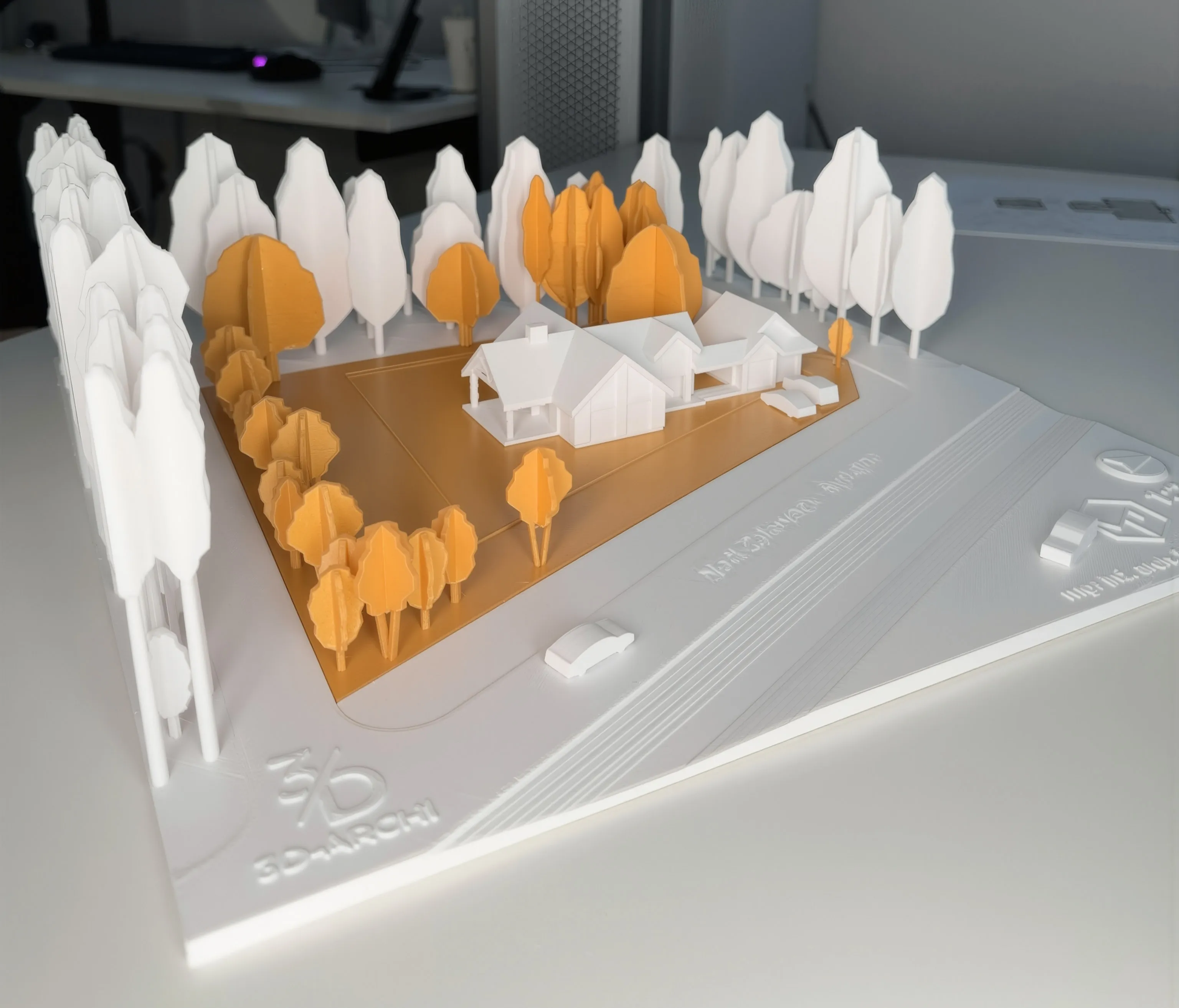 Makieta domu z działką