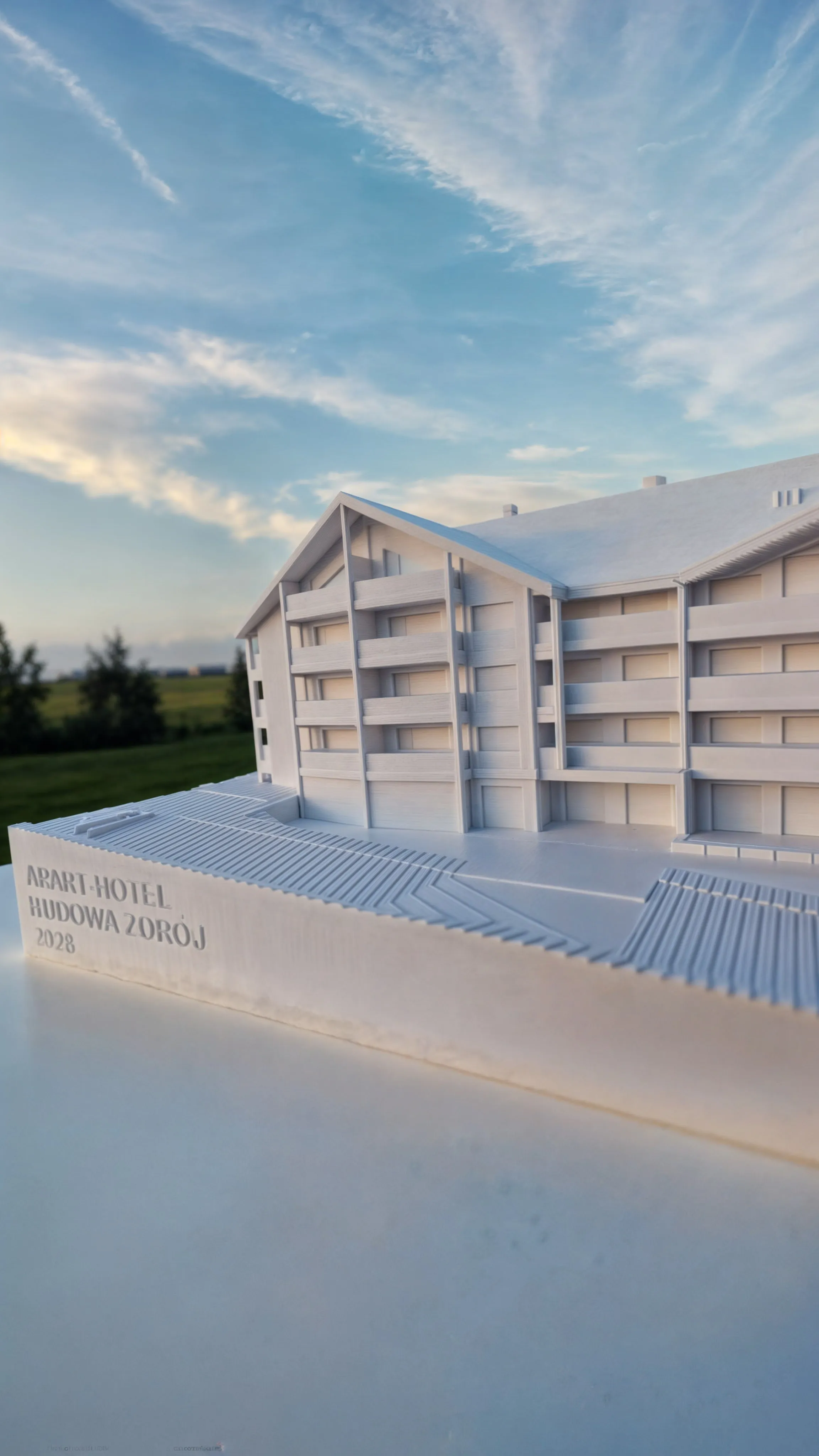 Makieta hotelu Kudowa Zdrój — druk 3D