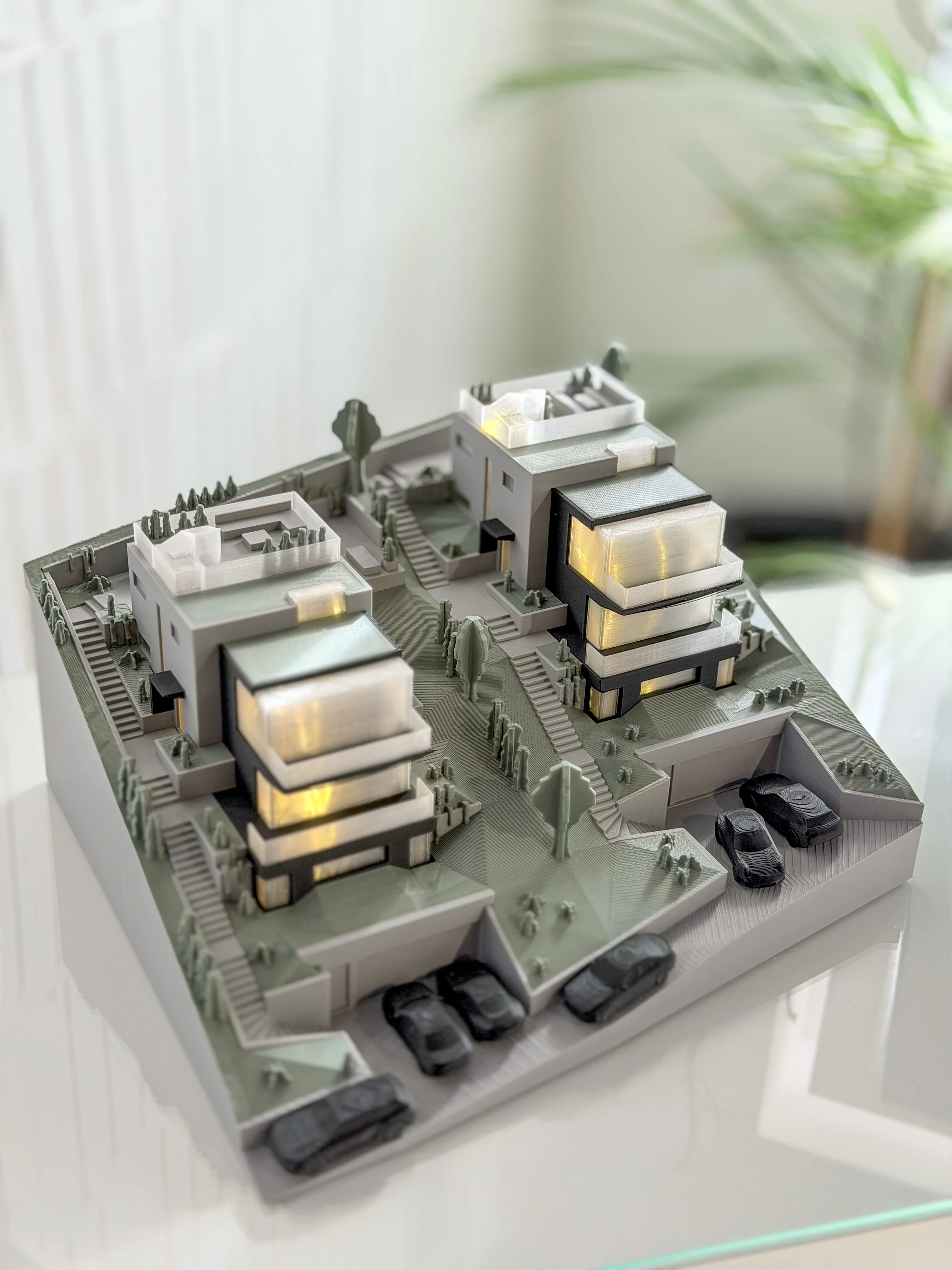 System wymiennych modułów - makieta architektoniczna 1:500